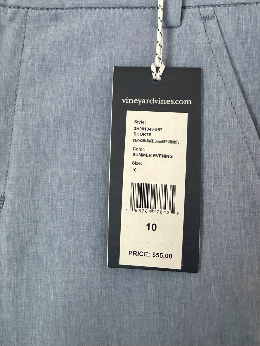 Vineyard Vines Light Blue Boy’s (size 10) Flat-Front Shorts